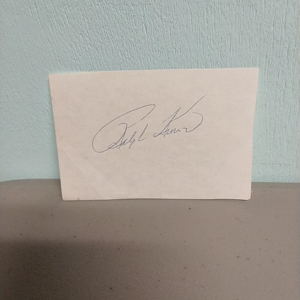 Ralph Kiner Cut Signature & Signed 3 X 5 Card Baseball HOF Autograph Pirates - Image 3 of 4