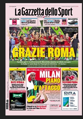 Calza Gazzetta Dello Sport – Roma Campione D’Italia 2000/01 – Totti Et Calcio