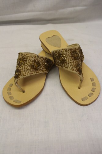 Elegante Diseño Marrón Círculo kailima Con Cuentas Sandalias Ojotas/, para  mujer 5.5-B14 | eBay