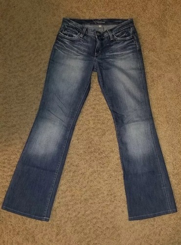 BEBE JEANS Mujer 28 Brotes Mediano Lavado Denim Rosa Estrás Estrás En Bolsillos Usado En Excelente Condición - Imagen 4 de 12
