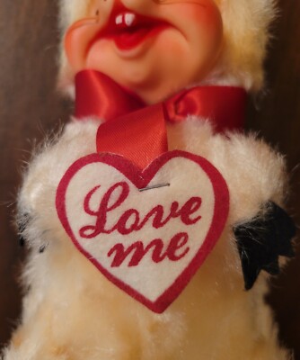 Vintage Rushton Valentine's Day Skunk Rubber Face Plush Animal 9