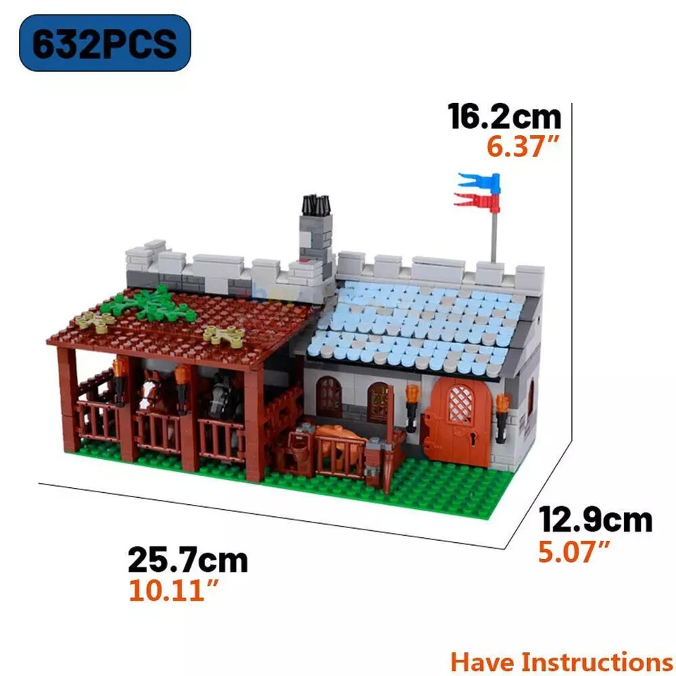MOC Military Medieval Knight Castle Weapon Rack Catapult Blacksmith Viking Tent - Image 4 of 4