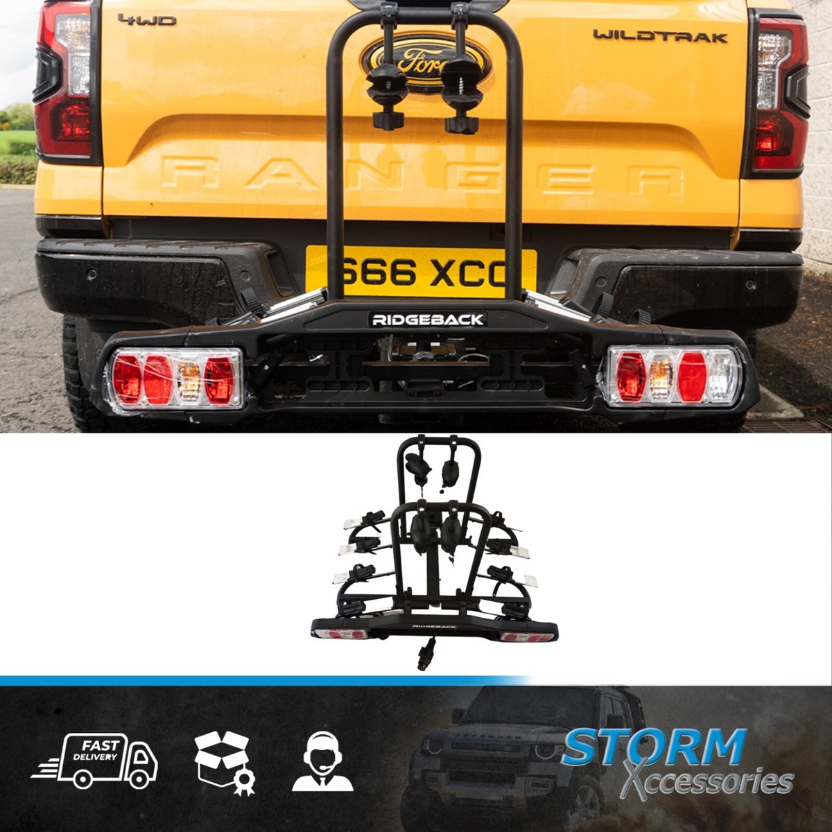 RIDGEBACK BIKE V1 TOWBAR MOUNTED BIKE RACK CYCLE CARRIER TOW