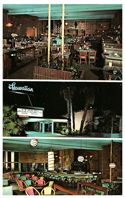 Hawaiian Restaurant Lounge Pacific Coast Hwy Long Beach CA Postcard