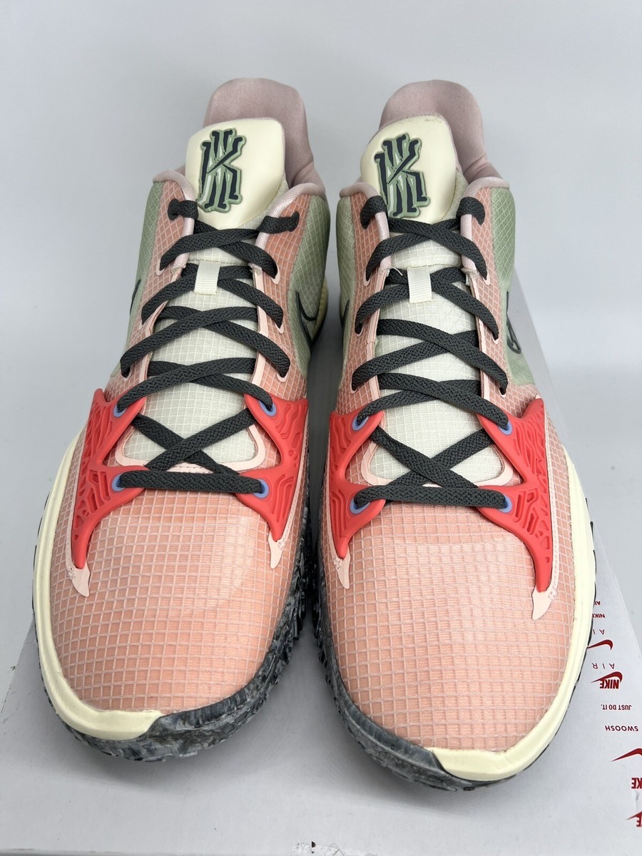 Size 12 Nike Kyrie Low 4 Pale Coral Grey Cashmere Mens Basketball CW3985-800 Nike Kyrie 4 Low Pale Coral Men main image 2