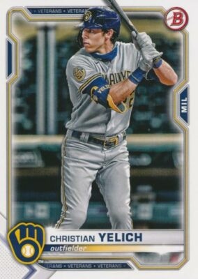 2021 Bowman #24 CHRISTIAN YELICH - Milwaukee Brewers