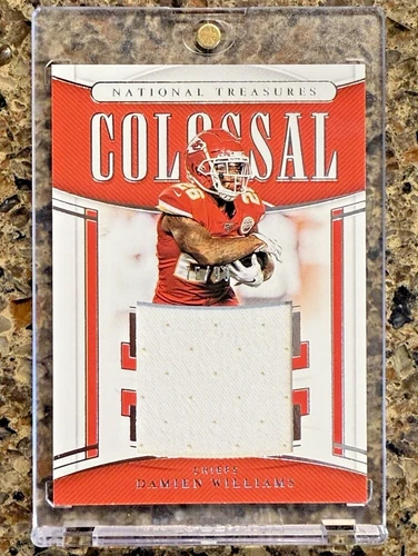 Damien Williams 2019 Panini National Treasures Colossal Materials 75/99 Chiefs