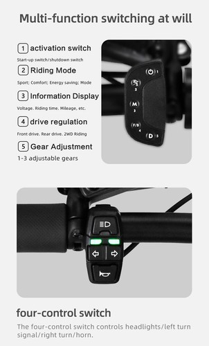 3200W Dual Motor Electric Scooter Off-Road Tires Adult E-Scooter Foldable Seated - Picture 17 of 19