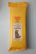 Burts Bees Cat Wipes Dander Reducing Natural Safe Kittens 50 Count One Package