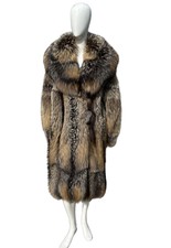 Vintage Fendi Cross Fox Fur Coat Overcoat Oversized Collar Unisex Large 42r Mens