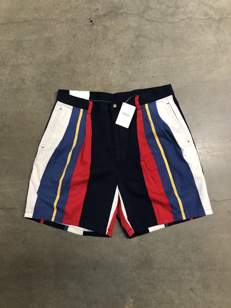 カラーリング◎ 90's nautica swim shorts vintage Vintage NAUTICA Swim Trunks 90s Shorts COLORBLOCK Mens L