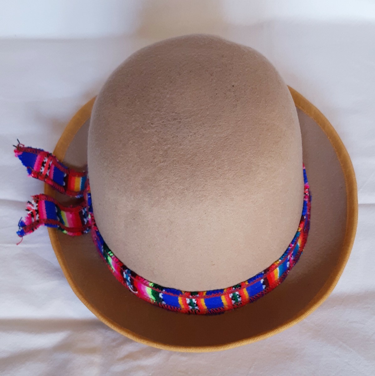 Cappello etnico Peruviano a bombetta tradizionale Boho, in feltro