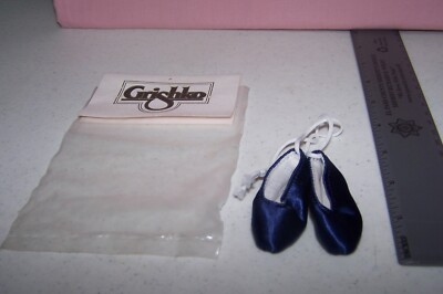 Miniature Grishko Pointe Dancers Shoes with White Hanger Cord 2.5'' Length Blue