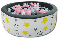 Ballpool Kugelbad Bällchenbad Bällchenpool 200 Bällen Sternchen II 90x30cm