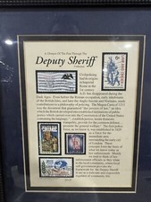 Collezione vintage di francobolli postali statunitensi delle forze dell'ordine e vice sceriffo