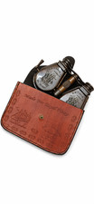 Antique Brass Opera Binoculars with Leather Case   Royal Navy Style Vintage Set
