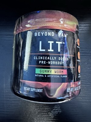 GNC Beyond Raw Lit Pre-workout Protein, 0.45lbs - Gummy Worm