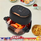 Black Hot Air Fryer Air Fryer with Touch Screen Visible Baking Basket Air Fryer