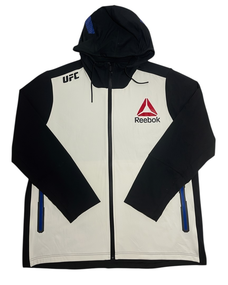 Reebok ufc パーカー Reebok UFC Hoodie Jacket Mens 2XL Full Zip Black White Training