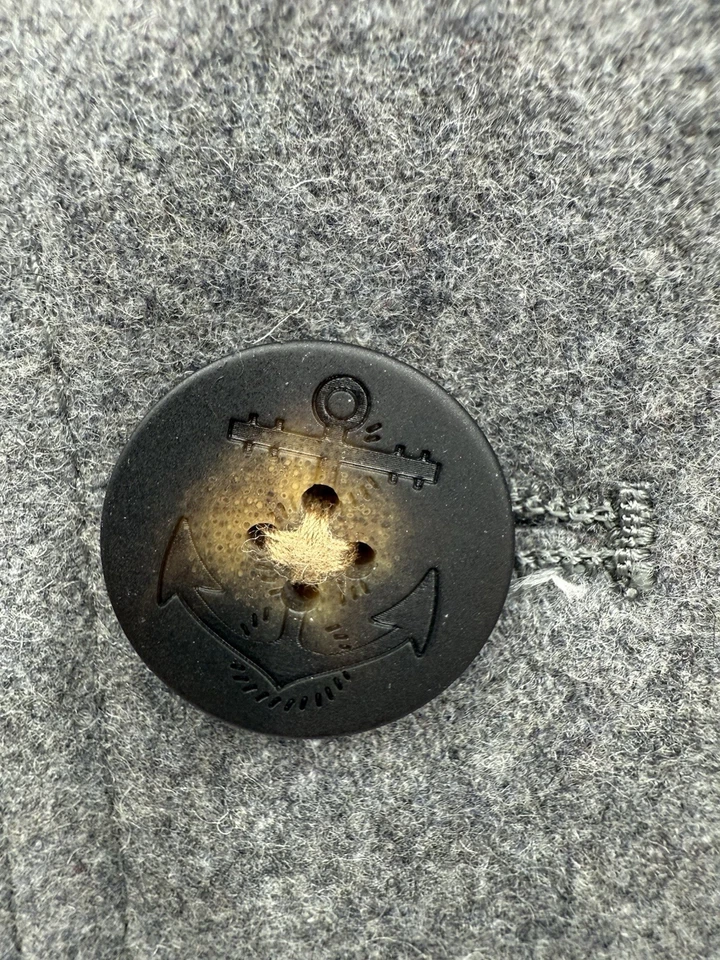 Ralph Lauren Coat Mens 46R Grey Wool Blend Overcoat Double Breasted Peacoat NEW - Image 4 of 4