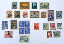 Vintage World Stamp Lot  Mixed International Historic Lot of 25 Stamps