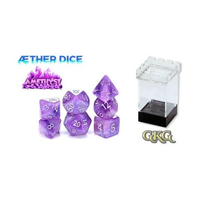 Gate Keeper Dice Aether Poly Set - Amethyst (7) New