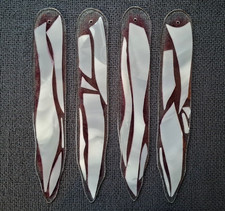 4 Retro wine and grey infused glass chandelier slabs