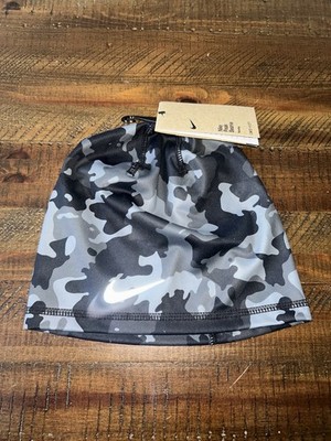 Nike Running Dri-FIT Peak Printed Uncuffed Beanie Grey/Silver New With tags Camo