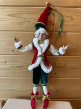 RAZ Imports 19” Posable Elf Green Red White Gold Read Description (7)