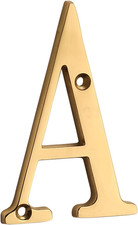 12 Cm Numero Civico Moderno in Ottone Lucido, Elegante, Numeri Di Porta, Cartell