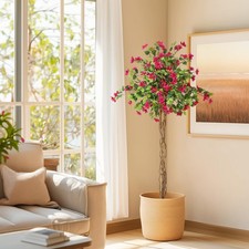 GarveeHome 5 ft Artificial Bougainvillea Tree, Tall Potted Artificial Plants ...