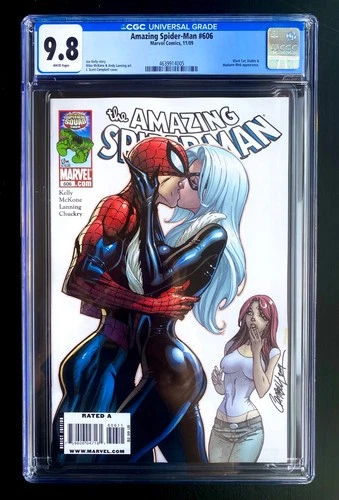 AMAZING SPIDER-MAN #606 J SCOTT CAMPBELL COVER ART , CGC 9.8 RARE
