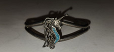 Gordon Smith Silver Turquoise Unicorn Cuff Bracelet