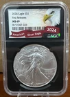 👉 2024 American Silver Eagle NGC MS69 First Releases 1oz .999 $1 Silver Bullion