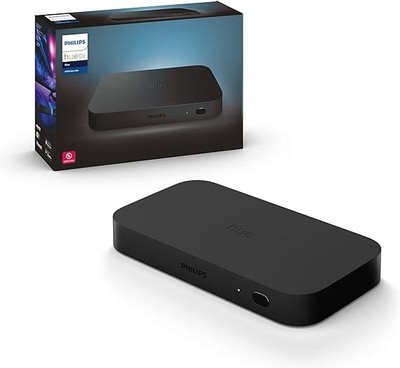 Philips Hue Play HDMI Sync Box to Colored Lights Music Movies 4K 555227 - BLACK