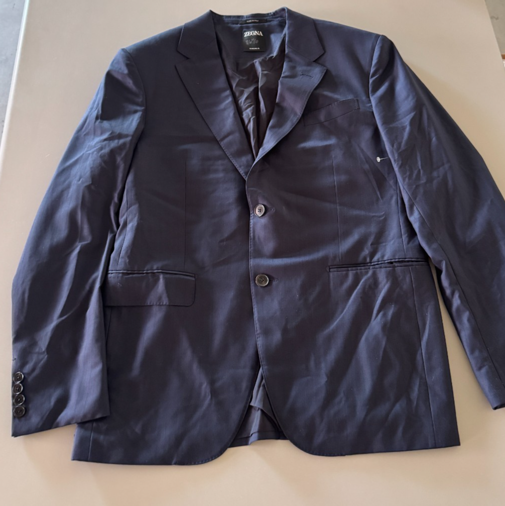 A15 NEW Men's Sz 52 R Zegna 15milmil15 Wool Suit Jacket In Navy