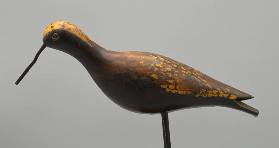 **SEÑUELO VINTAGE PARA AVES PLAYERAS** DE CABO BACALAO, MASSACHUSETTS CON TALLA DE COLA DIVIDIDA Foto 3 de 4