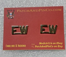 FW Collar Letter Uniform Pin Feuer Wehr Fire Protection Pair Insignia