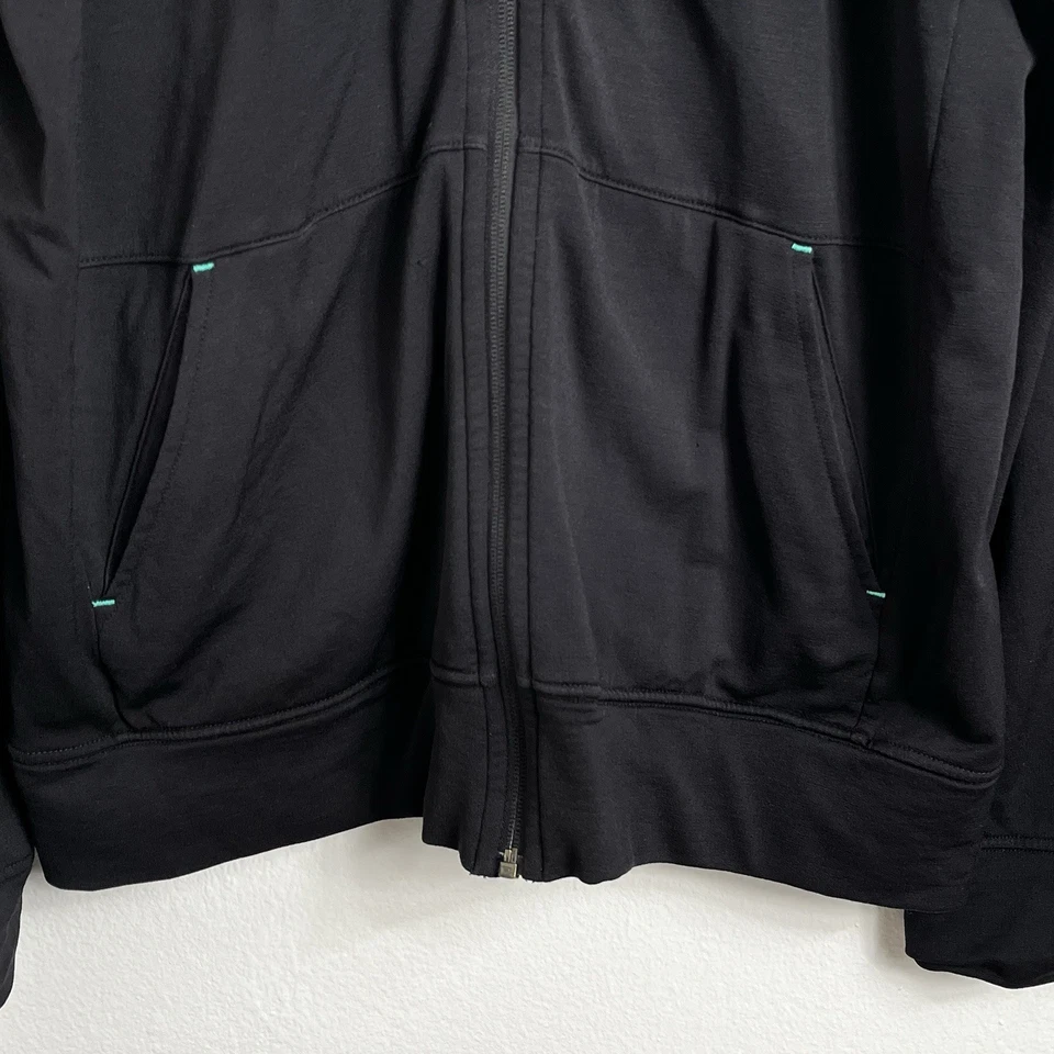 Wool & Prince Pack Hacker Merino Wool Hoodie Black L Travel Zip Up  - Image 3 of 4