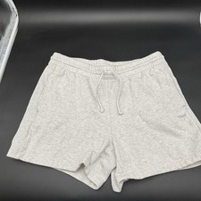 Aritzia TNA Shorts Womens Cozy Fleece Boyfriend Shorts Light Heather Gray L