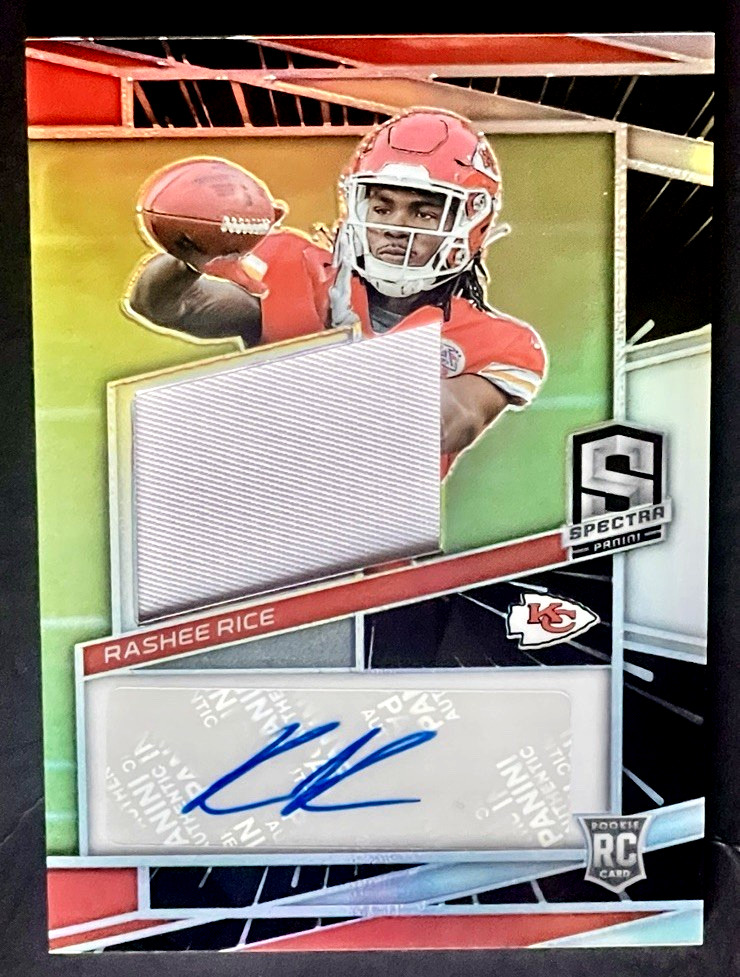 2023 Spectra Rashee Rice /60 Rookie Patch AUTO RPA Hyper RC #230 Chiefs