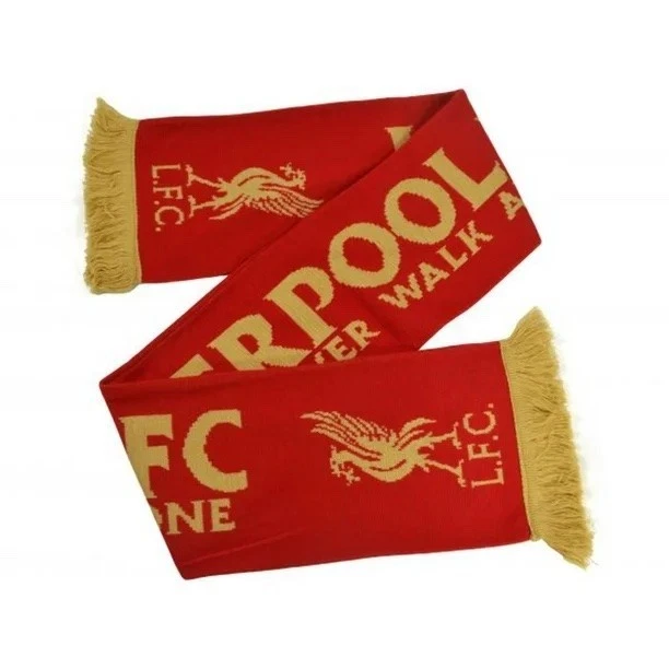 47 Brand Liverpool FC Scarf Golden Liverbird Fringe Official Licensed LFC - Image 3 of 4