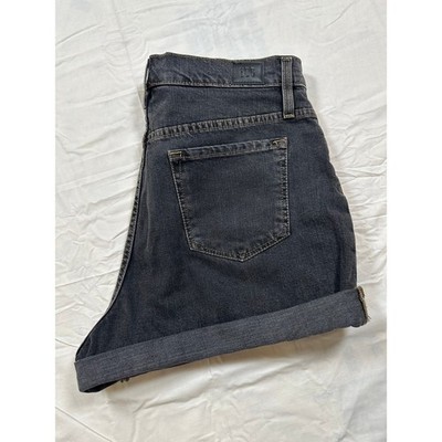 BDG Urban Outfitters Mom High Rise Denim Shorts Washed Black Size 32 Cuffed