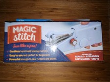 Magic Stitch Portable Cordless Hand-Held Sewing Machine White (A001125)
