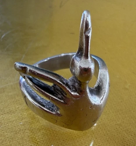 Vintage 925 Silver ‘Fingers’ Ring
