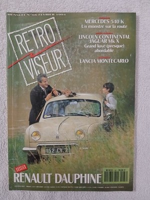 RETRO VISIER NR. 66 2/1994 RENAULT DAUPHINE MERCEDES 540K JAGUAR MKX LANCIA MONTEC