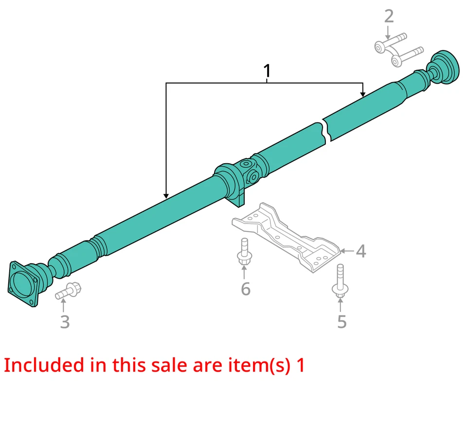 Ford Taurus 2019 (sedán) eje de transmisión trasero fabricante de equipos originales 55 k millas (LKQ ~ 422875908) Foto 4 de 4