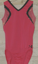 GK for UNDER ARMOUR Leotard Coral Pink Gems Gymnastics AXS Adult XS