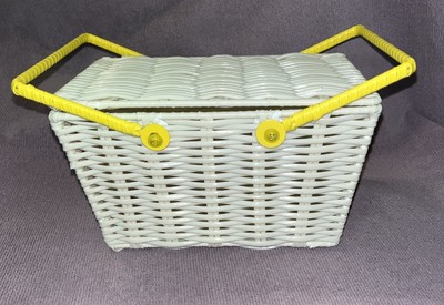 Small Plastic Wicker Basket With Handles