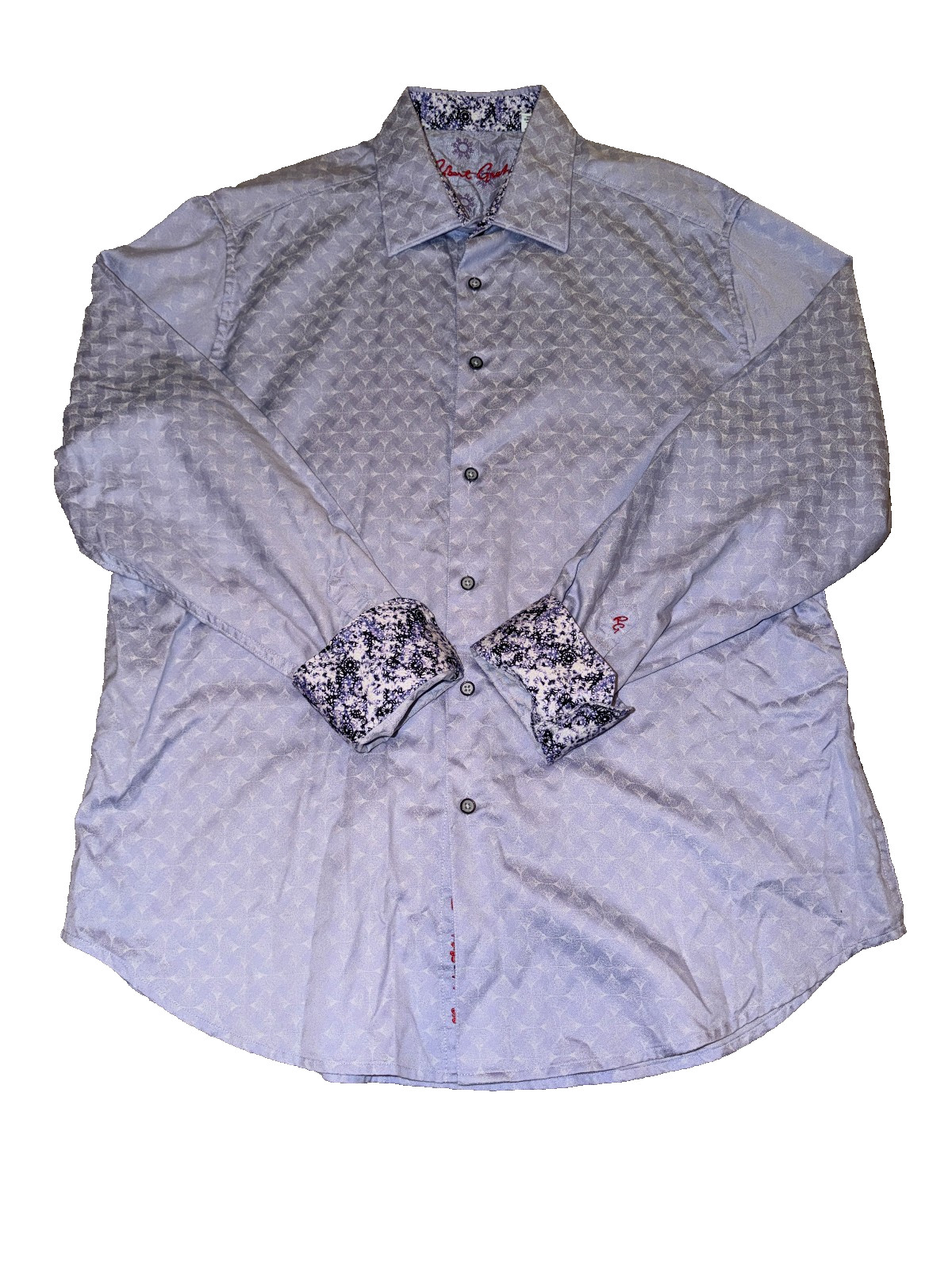 Robert Graham Purple Patterned Button-Up Shirt Fl… - image 2